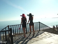 Badpak, Fetisj, Flashing, Ondergoed, Buiten, Panty, Kousen, Webcamera