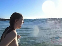 素人, ビーチ, ブロンド, 人形, 彼女, ヌード, ハメ撮り, オマンコ
