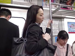 Hasumi Yoshioka :: Attractive Office Lady In The Train 2 - CARIBBEANCOM