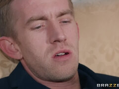 Grosser schwanz, Blasen, Britisch, Gehörnter ehemann, Schwarz, Riesig, Milf, Rotschopf