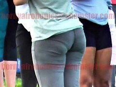 MILF Gray Tight Pants Big Booty (Yoga)