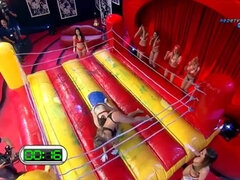 素人, レズビアン, オイル, レスリング