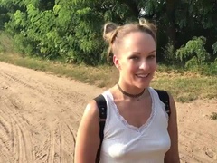 Schwarz, Schwanz, Hardcore, Masturbation, Im freien, Öffentlich, Jungendliche (18+), Titten