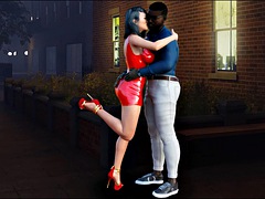 3d, デカチン, 黒人, 浮気者, 浮気する, 淫乱熟女, 公共, 結婚式