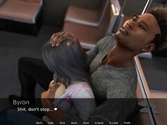 Dreidimensional, Grosser arsch, Grosser schwanz, Schwarz, Blasen, Freundin, Öffentlich, Hure