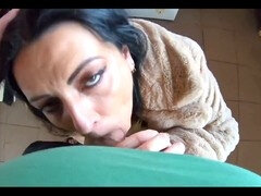 Cheating wife gives her husband's buddy a blow and gets stuffed before they filmed their episode