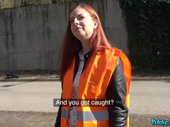 Leie, Blasen, Hundestellung, Handjob, Im freien, Öffentlich, Muschi, Uniform