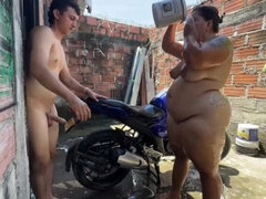 Arsch, Grosser schwanz, Sperma im mund, Aufs gesicht abspritzen, Riesig, Lecken, Muschi, Nass