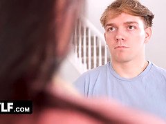 Hot and Sexy MILF Taught Her Stepson How To Cook By Using Various Sex Analogies