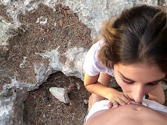 Любители, Красивые, Минет, Сперма во рту, Семяизвержение, На природе, На публике, Молоденькие