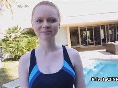 Leie, Grosser schwanz, Bikini, Schwarz, Cfnm, Pool, Rotschopf, Jungendliche (18+)