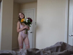 Tussi, Schlafzimmer, Braunhaarige, Süss, Hd, Lingerie, Pornostars, Pov