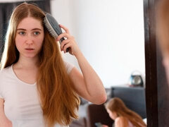 Blonde, Brunette brune, Doigter, Léchez, Chatte, Rasée, Dénudage, Adolescente