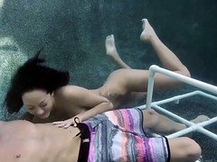 茶髪の, フェティッシュ, ポルノスター, 水中