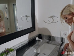 Grosser arsch, Blondine, Verrückt, Hardcore, Lecken, Dusche, Jungendliche (18+), Ehefrau