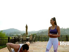 Chloe Amour's Squat Challenge: MILF's wild affair with a hot trainer