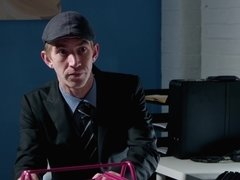 デカパイ, ブロンド, 顔射, ヒール, オフィス, ヤリマン, ストッキング, タトゥー