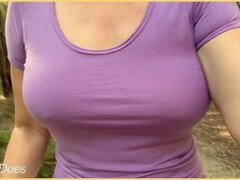 Compilation of hot wives flashing their flawless boobs in public without a bra