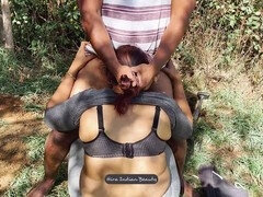 Indian nymph enjoys wild outdoor adventures with farm worker - face fucked, anal and passionate kissing