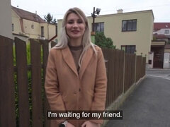Tussi, Blondine, Blasen, Schwanz, Hd, Im freien, Pov, Öffentlich