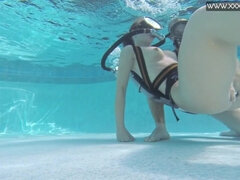 素人, 茶髪の, フェティッシュ, ヌード, プール, 公共, フェラする, ティーン