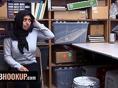 Arab Beauty With Bouncing Boobs Ella Knox Gets Fucked In The Backroom For Stealing
