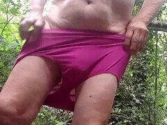 Mature lingerie model Betty Spanxxx shows off in her underwear for the bank holiday