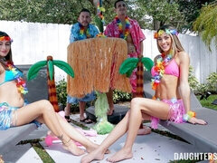 Foursome session with two hotties Mackenzie Mace and Mae Milano