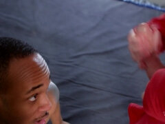 Redhead Tranny gives Head to BBC Stud: What A Knockout - Trent King