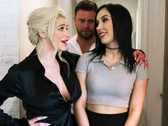 Spencer Scott and Jazmin Luv are enjoying this large hard dick