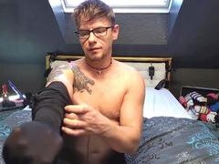 Pieds, Fétiche des pieds, Homosexuelle, Lingerie, Masturbation, Nylon, Collant, Jarretelles