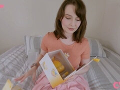 Brunette brune, Masturbation, Orgasme, Suçant, Jouets