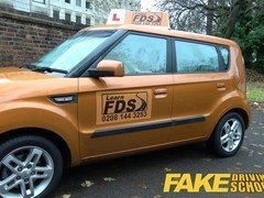 Fake Driving School 19yr petite American student creampie