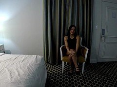 Grosse bite, Brunette brune, Lunettes, Hard, Masturbation, Petite femme, Pov, Adolescente