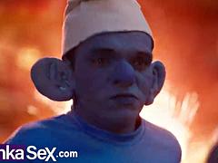 Big-Ass Smurf Midget Takes Rough Garchamel Anal