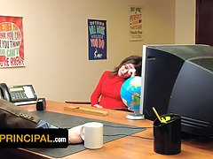 Tiffany Fox & Gaggs On Principal have a wild office threesome with cumshot & roleplay