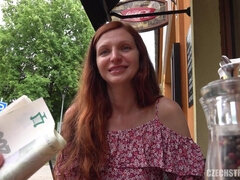 Blowjob, Czech, Orgasm, Pov, Public, Pussy, Redhead, Teen
