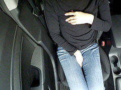 Voiture, Masturbation, De plein air, Public, Adolescente
