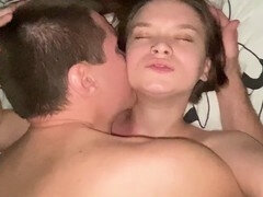 Passionate real sex in missionary pov with loud moans and intense orgasms