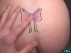 Blonde, Tir de sperme, Queue, En levrette, De plein air, Public, Russe, Nénés