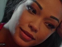 Zwart, Bruinharig, Sperma shot, Erotisch, Hd, Kut duiken, Rijden, Trio