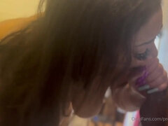 Badkamer, Mooie dikke vrouwen, Grote kont, Zwart, Diep in de keel, Zwart