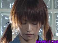 Asiatique, Japonaise, Masturbation, Pigtail, Chatte, Adolescente