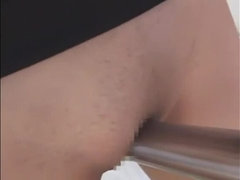 Paar, Japanische massage, Rasiert, Strümpfe, Titten