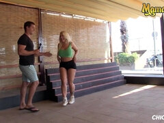 デカ尻, デカパイ, フェラチオ, ラティーナ, オマンコ, ラフ, スペイン人, オッパイの