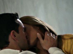 デカパイ, 茶髪の, カップル, ハードコア, オーガズム, オマンコ, 剃毛, ソフトコア