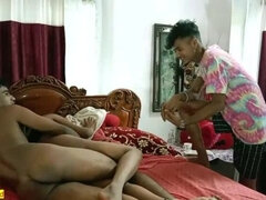 Amateur, Anal, Tir de sperme, En levrette, Époux mari, Indienne, Plan cul à trois, Épouse