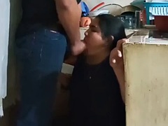 Employee fucked while washing dishes, almost discovered by my wife