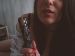 素人, フランス人, 自家製, 入門, 天然, オーガズム, ハメ撮り, ティーン