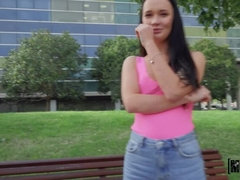 Zwart, Pijpbeurt, Hondjeshouding, Natuurlijke tieten, Buiten, Openbaar, Russisch, Sokken